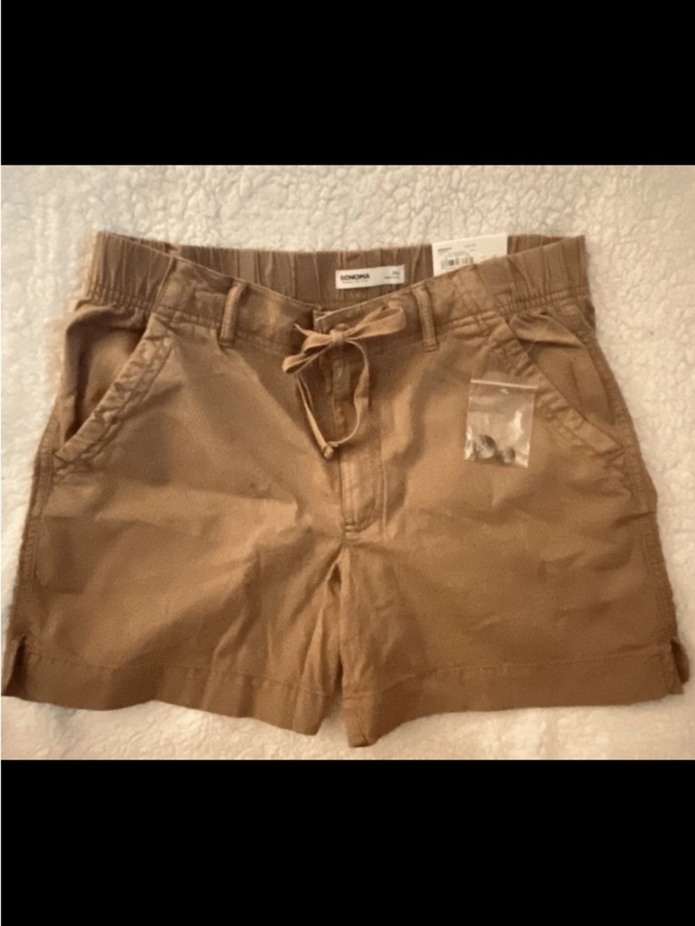 NWT Women’s Sonoma Shorts Size Petite Medium Khaki Brown Utility Short Shorts